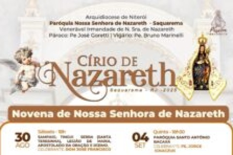 Festa da Padroeira terá extensa programação religiosa e cultural em Saquarema
