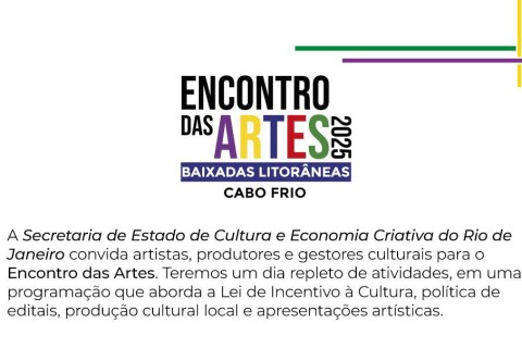 Cabo Frio recebe "Encontro das Artes" no dia 14 de junho com foco na cultura regional