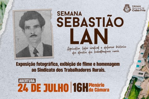 Câmara de Cabo Frio abre Semana Sebastião Lan com exposição fotográfica e sessão solene