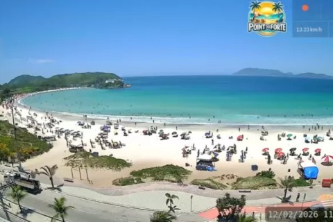 Quinta-feira (12) é de sol forte e calor na Região dos Lagos, com ventos moderados a fortes à tarde