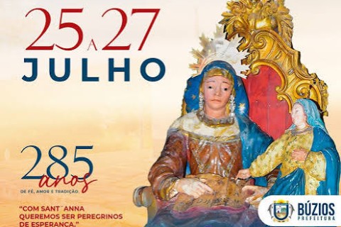 Festa de Sant’Anna começa nesta sexta (24) com programação religiosa, cultural e shows em Búzios