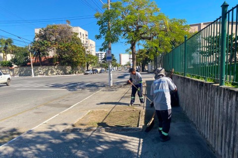 Prefeitura de Araruama intensifica limpeza da Praça Antônio Raposo para receber o Wine & Jazz Festival