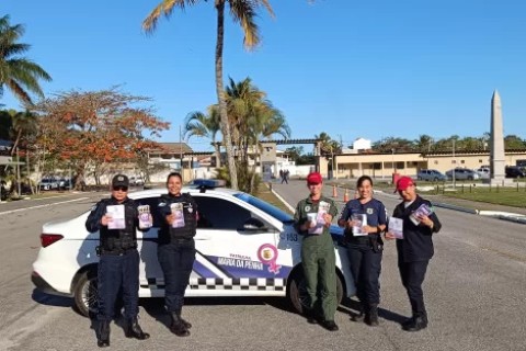 Prefeitura de São Pedro da Aldeia e Marinha do Brasil realizam ação conjunta de conscientização sobre o Agosto Lilás