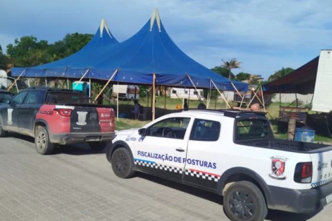 Circo sem autorização e ambulante irregular são alvos de fiscalização em Arraial do Cabo