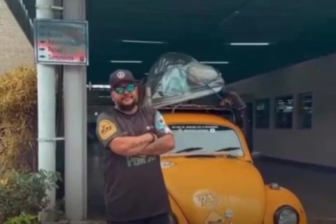 Aventura Inédita: Morador de Rio das Ostras parte de Fusca 1974 rumo ao Alasca