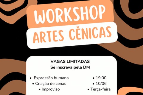 Estúdio-Escola T.F.A realiza 9º Workshop gratuito de Artes Cênicas nesta terça-feira (10)