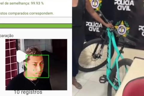 Com ajuda de reconhecimento facial, Polícia Civil identifica autor de furto e recupera bicicleta em Cabo Frio