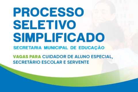 Educação de São Pedro convoca candidatos aos cargos de servente e cuidador de aluno especial para entrega de documentos
