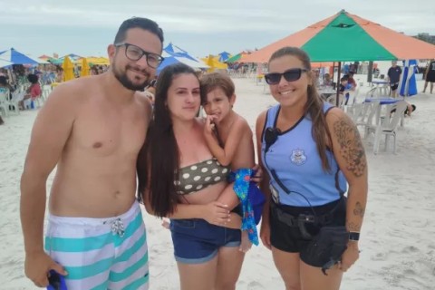 Atuação do GOP garante localização de crianças na Praia do Forte, em Cabo Frio, em dia de grande movimento