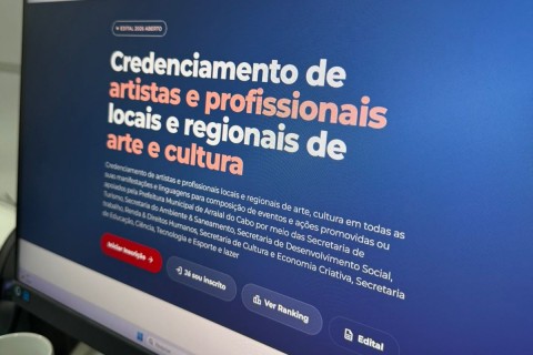 Prefeitura de Arraial do Cabo abre credenciamento para artistas e profissionais da cultura