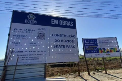 Parceria entre Governo Federal e Prefeitura de Búzios marca início da construção da nova pista de skate